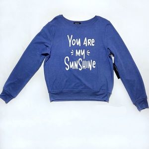 Wildfox crewneck pullover sweater blue